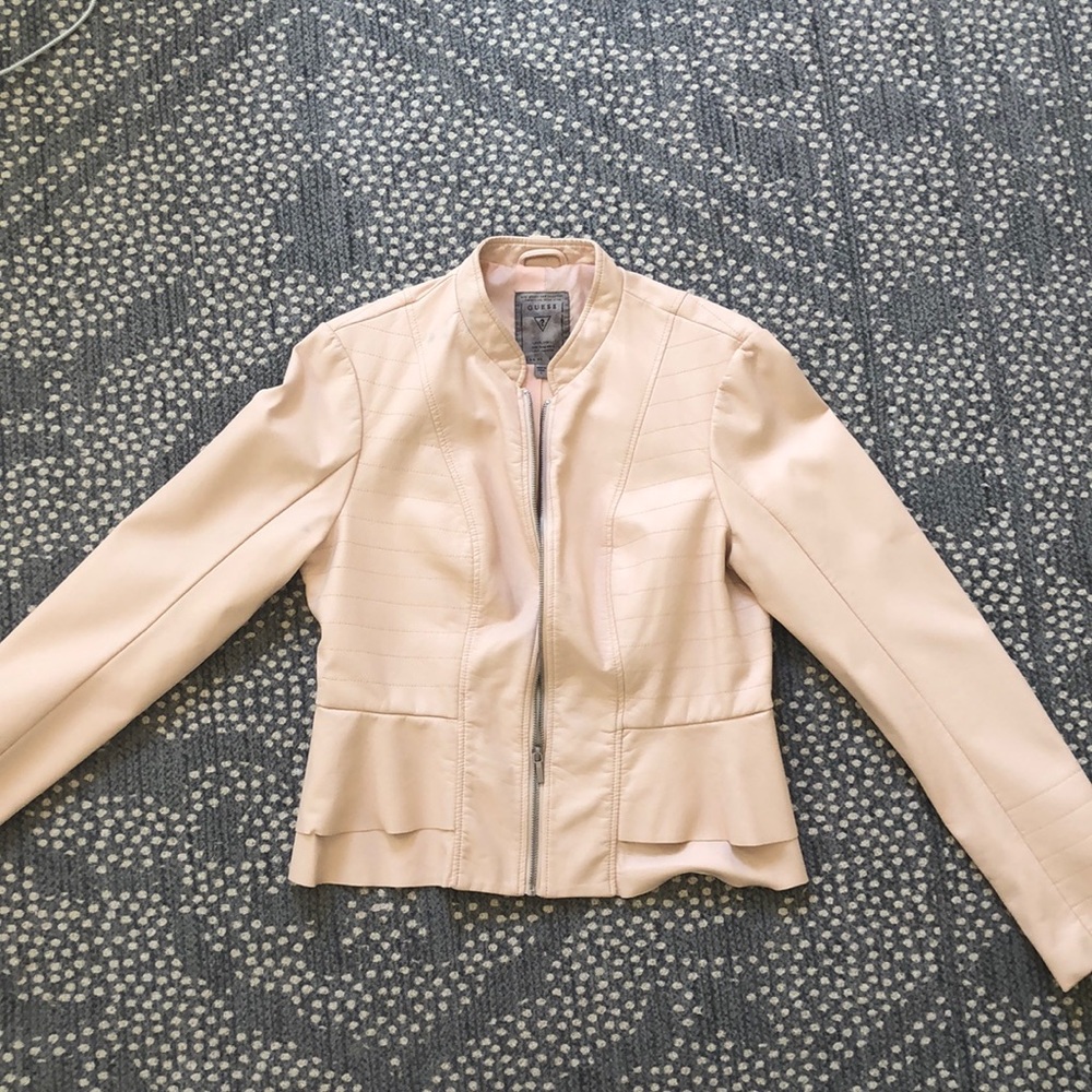 Light pink Guess leather jacket